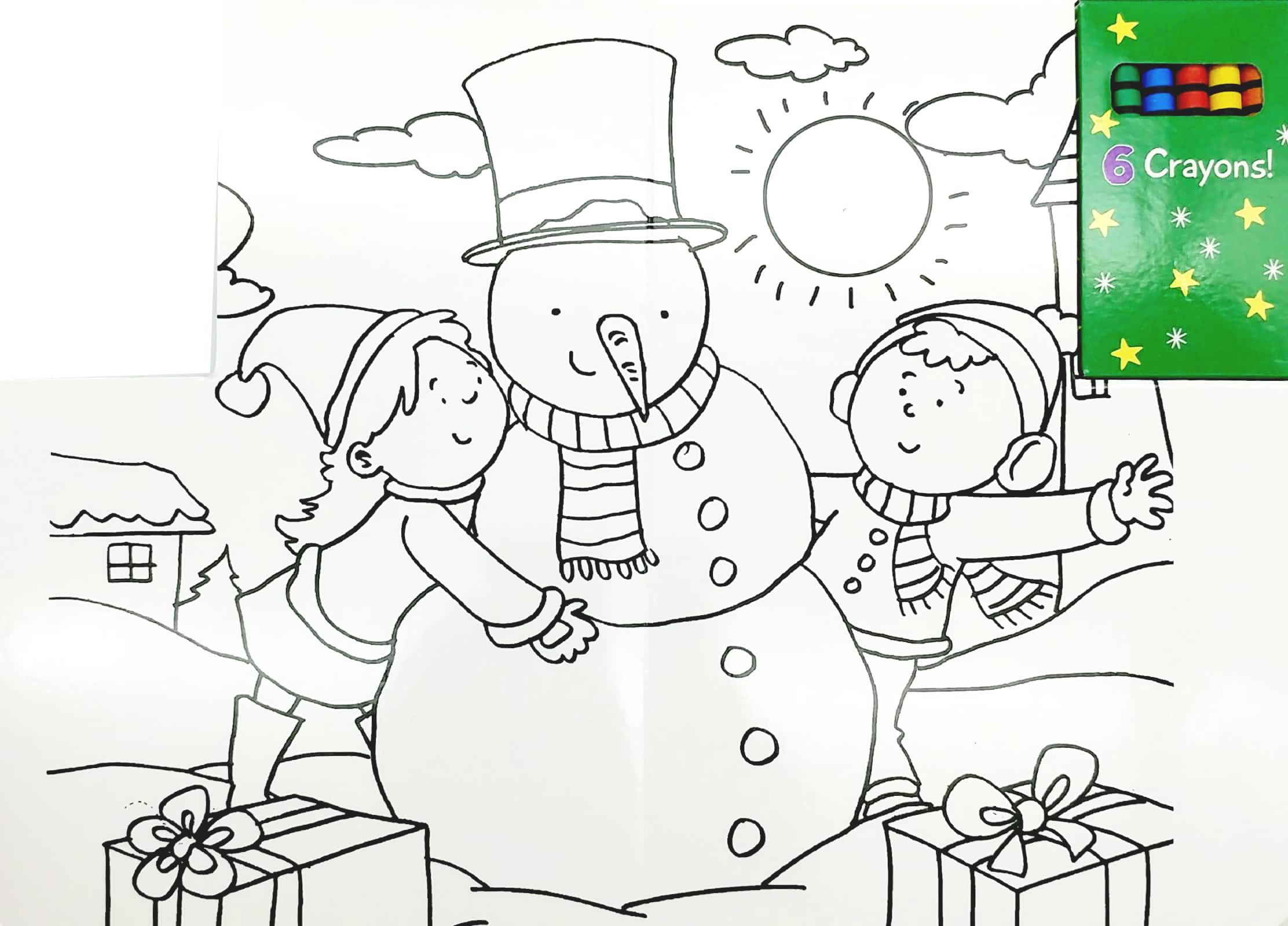 Wipe Clean Colouring Books - Snowman