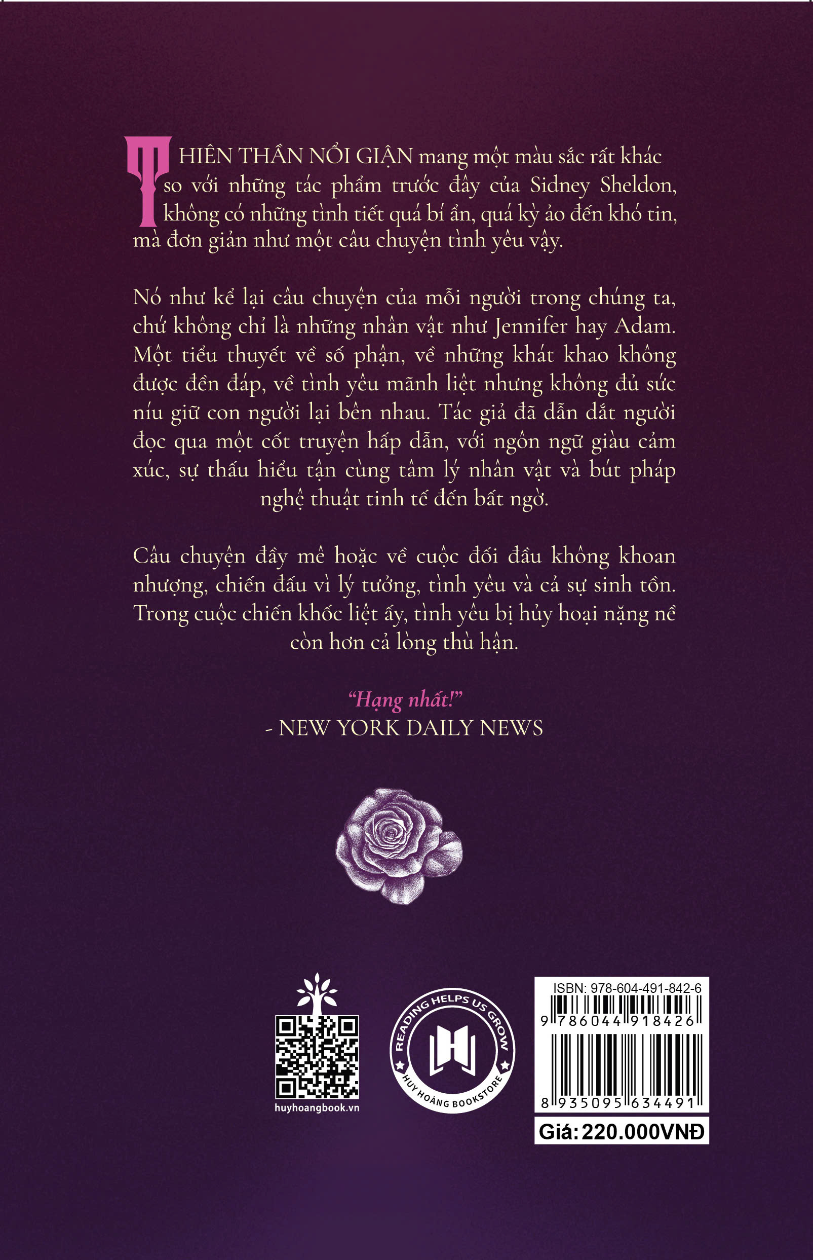 Thiên Thần Nổi Giận – Sidney Sheldon – Nguyễn Bá Long Dịch – Huy Hoang Bookstore – NXB Văn Học