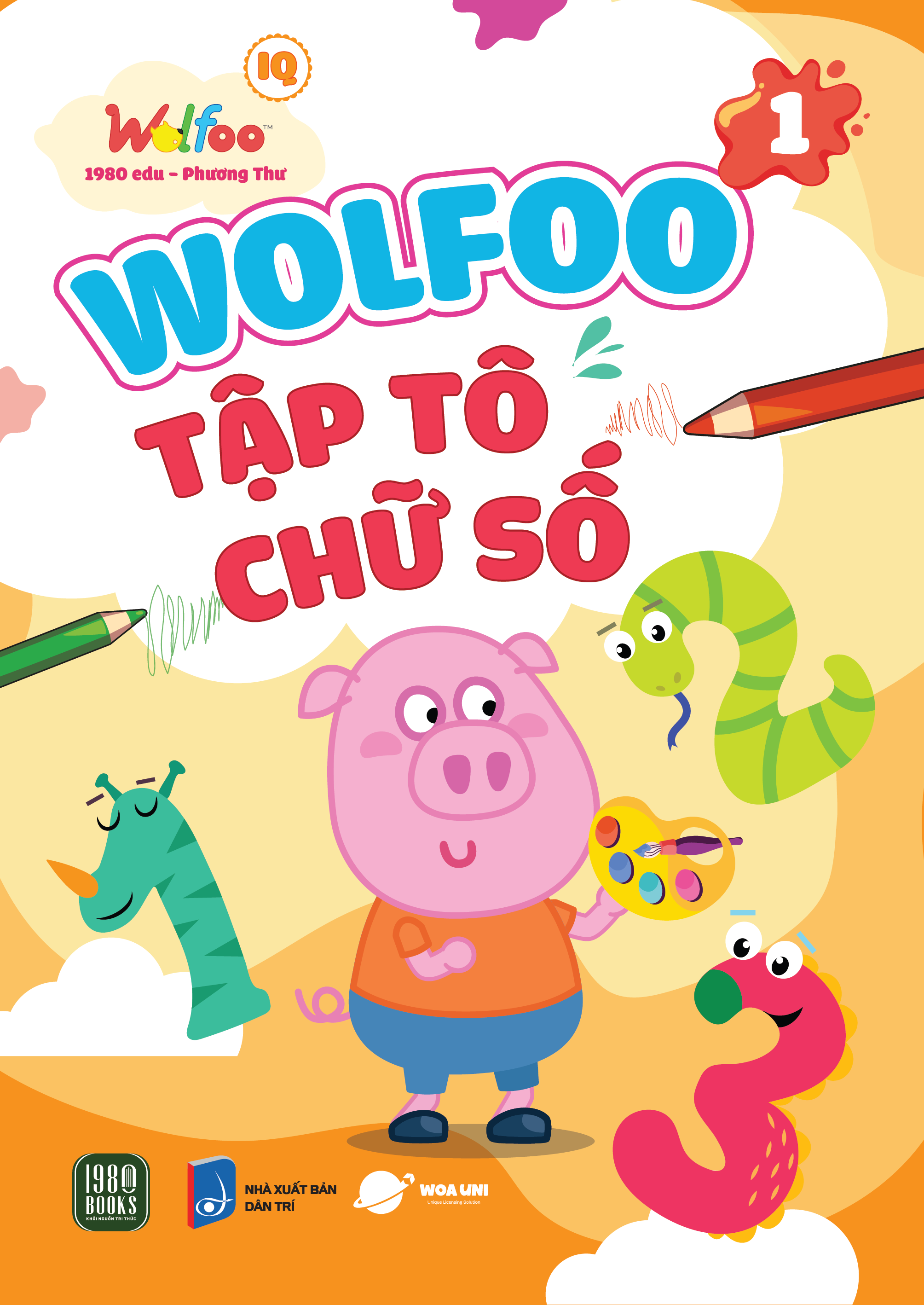 Bộ Sách Wolfoo IQ - Wolfoo Tập Tô Chữ Cài Và Chữ Số (Bộ 6 Cuốn)