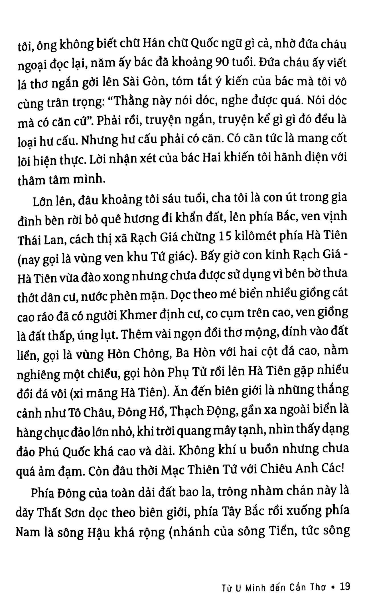 Hồi Ký. Từ U Minh Đến Cần Thơ…
