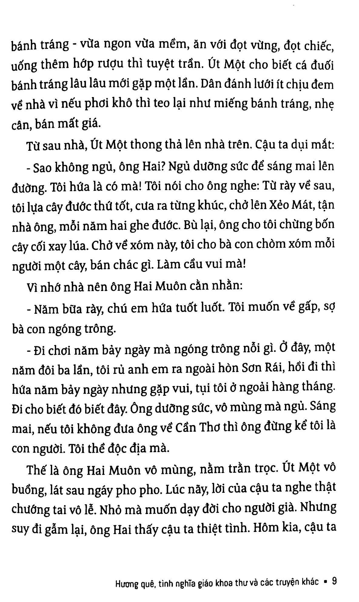 Hương Quê, Tình Nghĩa Giáo Khoa Thư & Các Truyện Khác