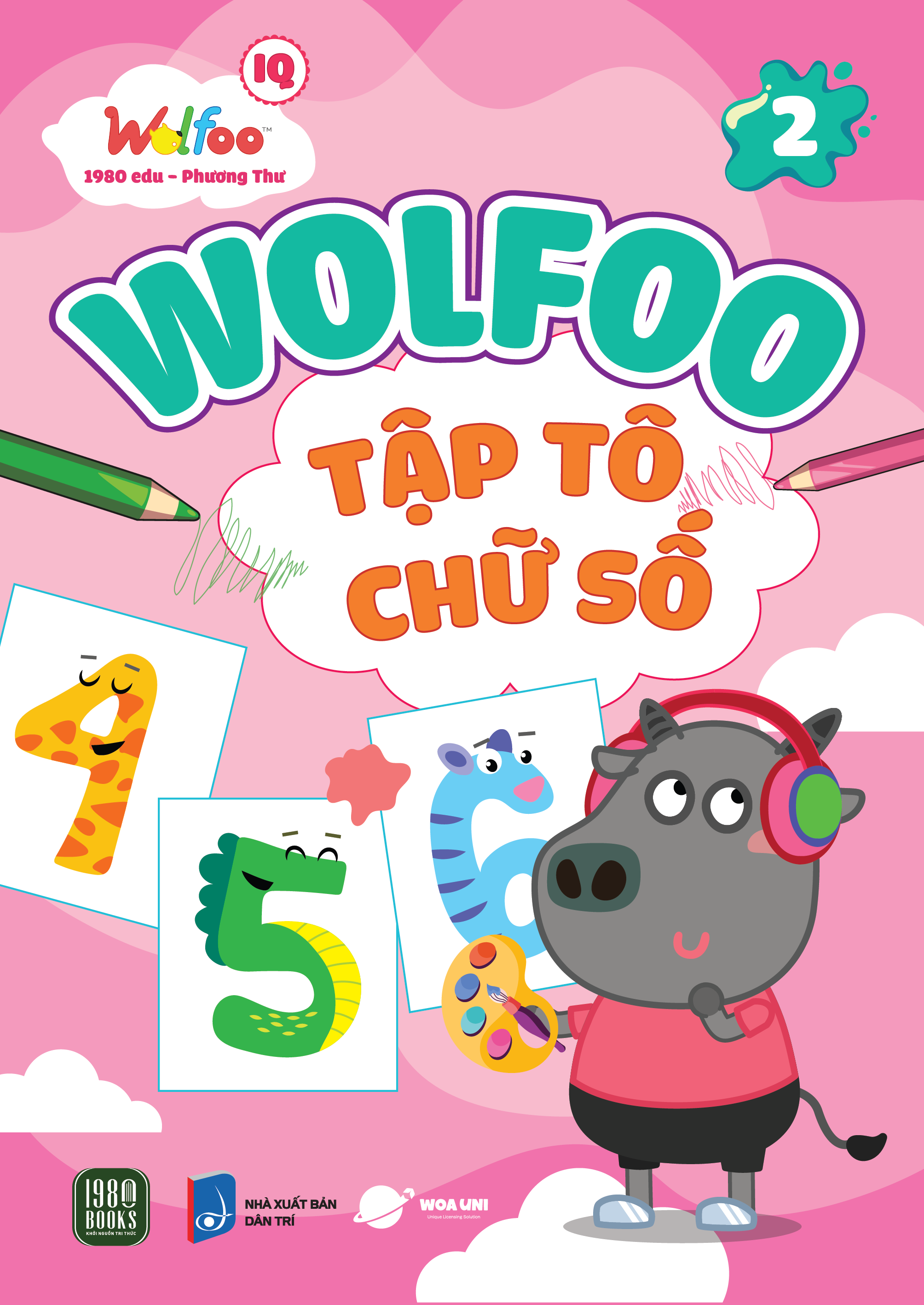 Bộ Sách Wolfoo IQ - Wolfoo Tập Tô Chữ Cài Và Chữ Số (Bộ 6 Cuốn)