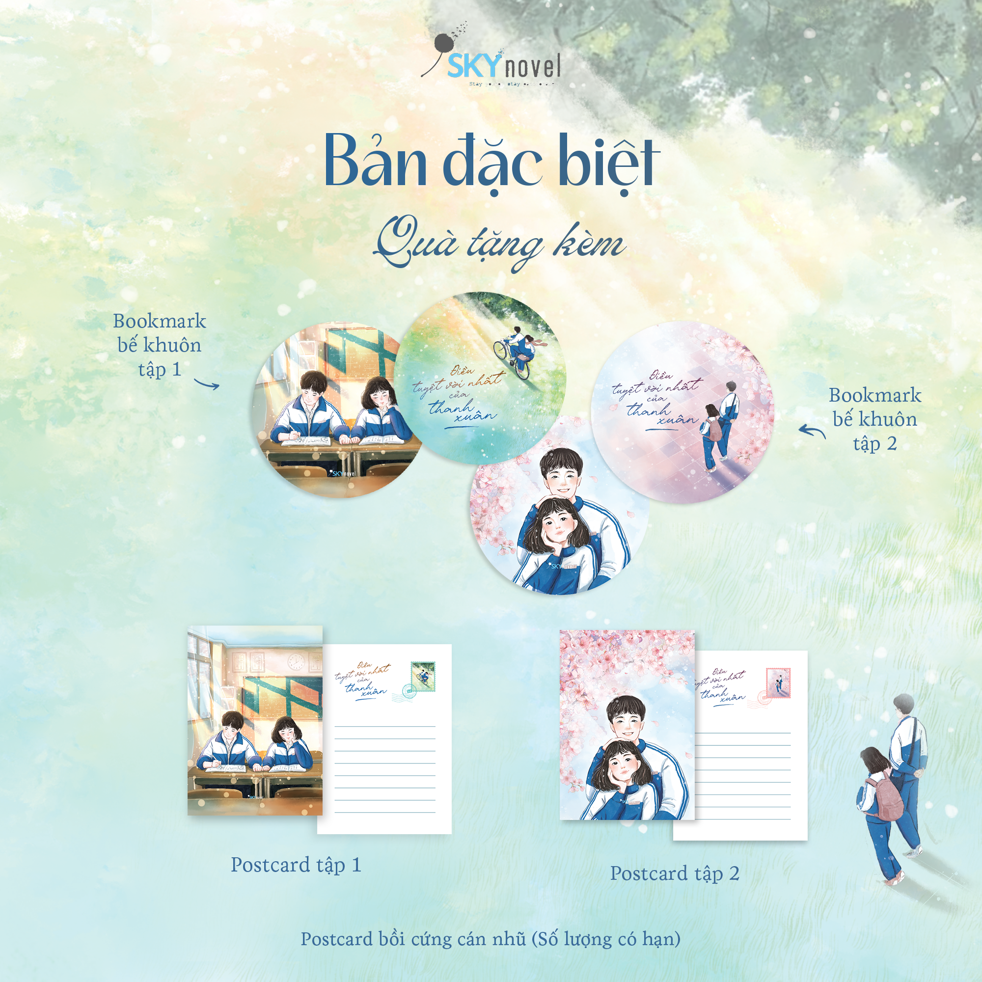 Sách - Bộ Sách Điều Tuyệt Vời Nhất Của Thanh Xuân - Tập 1 + Tập 2 (Bộ 2 Cuốn) - Bản Đặc Biệt - Tặng Kèm 2 Bookmark Bế Khuôn Tròn + 2 Postcard Bồi Cứng Màn Nhũ