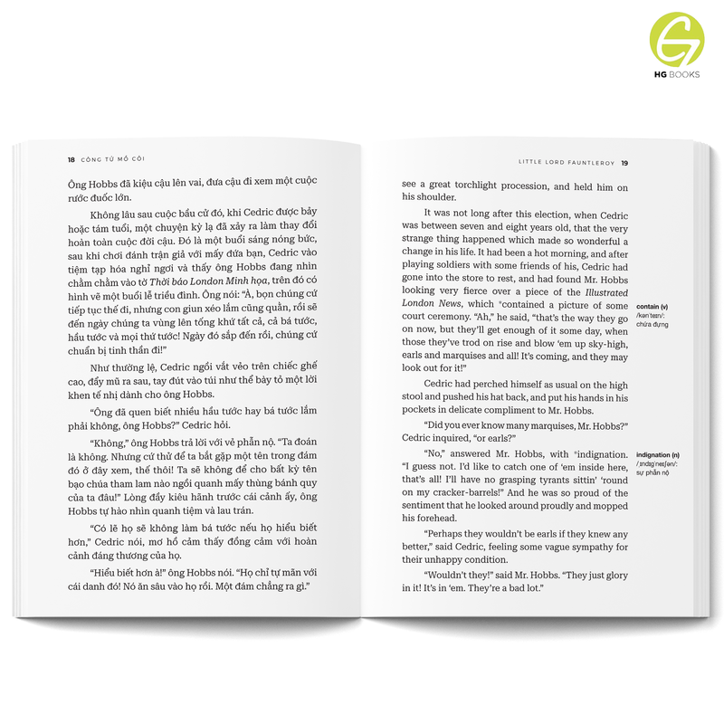 Sách song ngữ Công Tử Mồ Côi - Little Lord Fauntleroy – Tiểu thuyết kinh điển có note từ vựng kèm file nghe