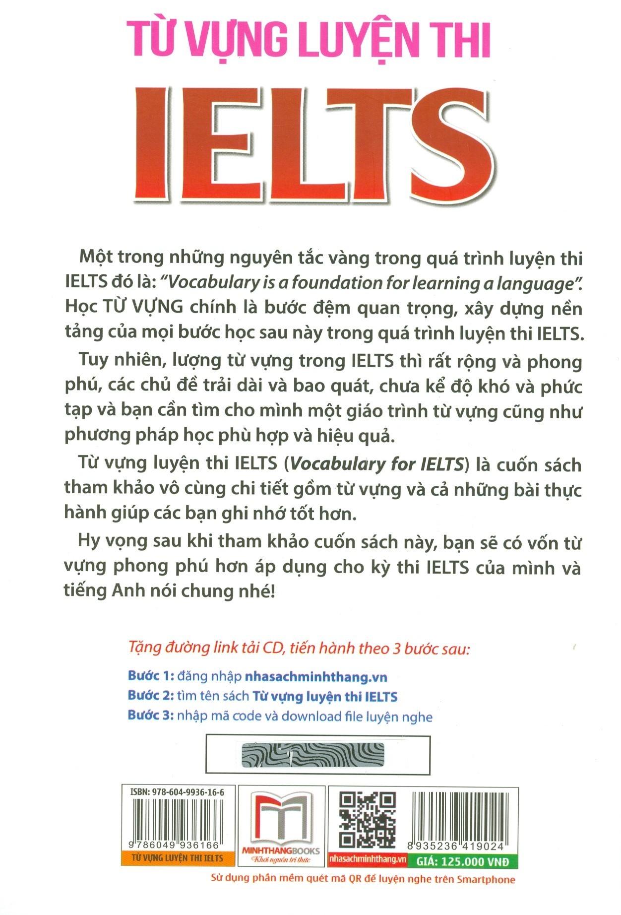Vocabulary For Ielts - Từ Vựng Luyện Thi Ielts (Tái Bản 2020)