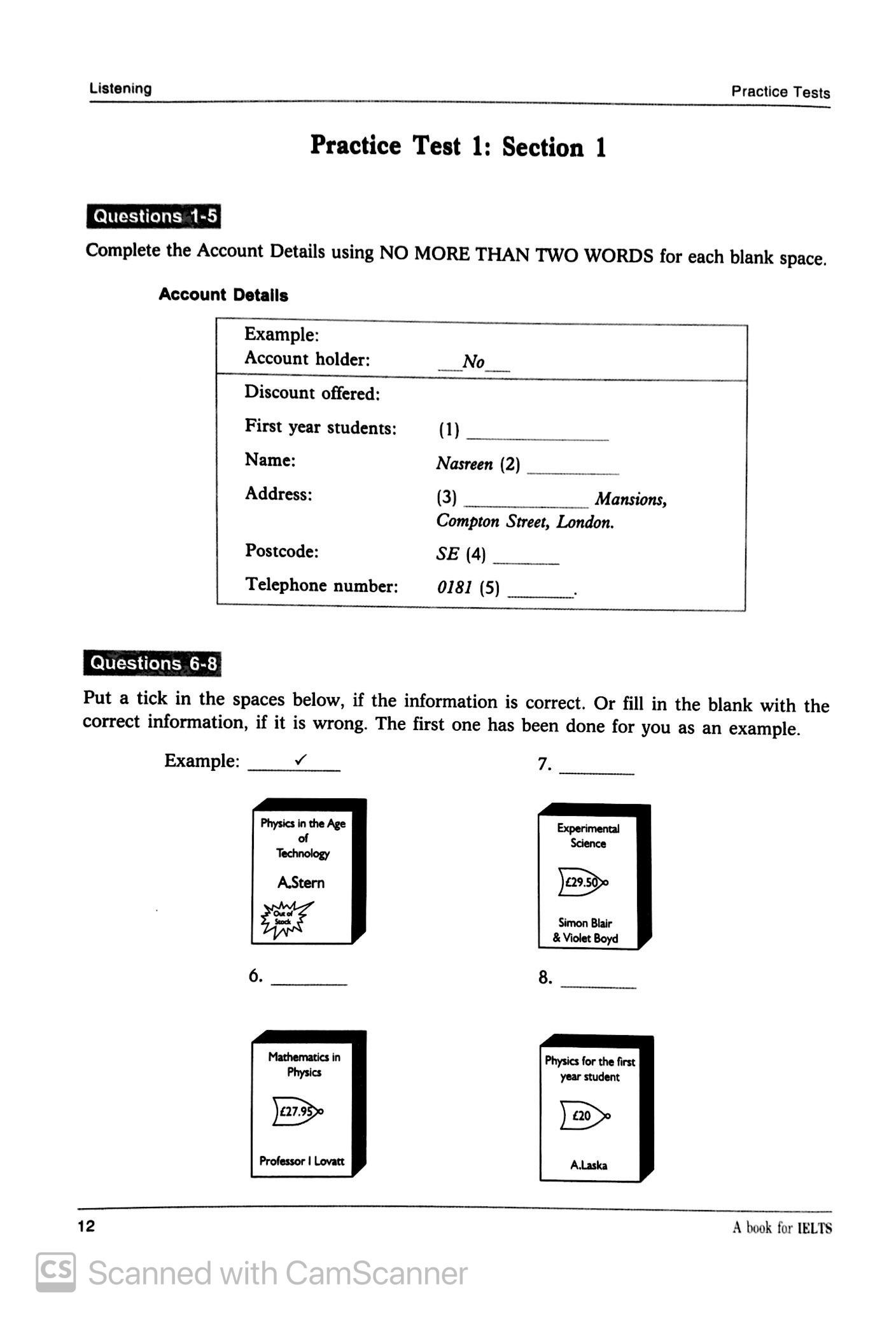 A Book For IELTS 2nd Edition - Kèm CD (Tái Bản 2014)