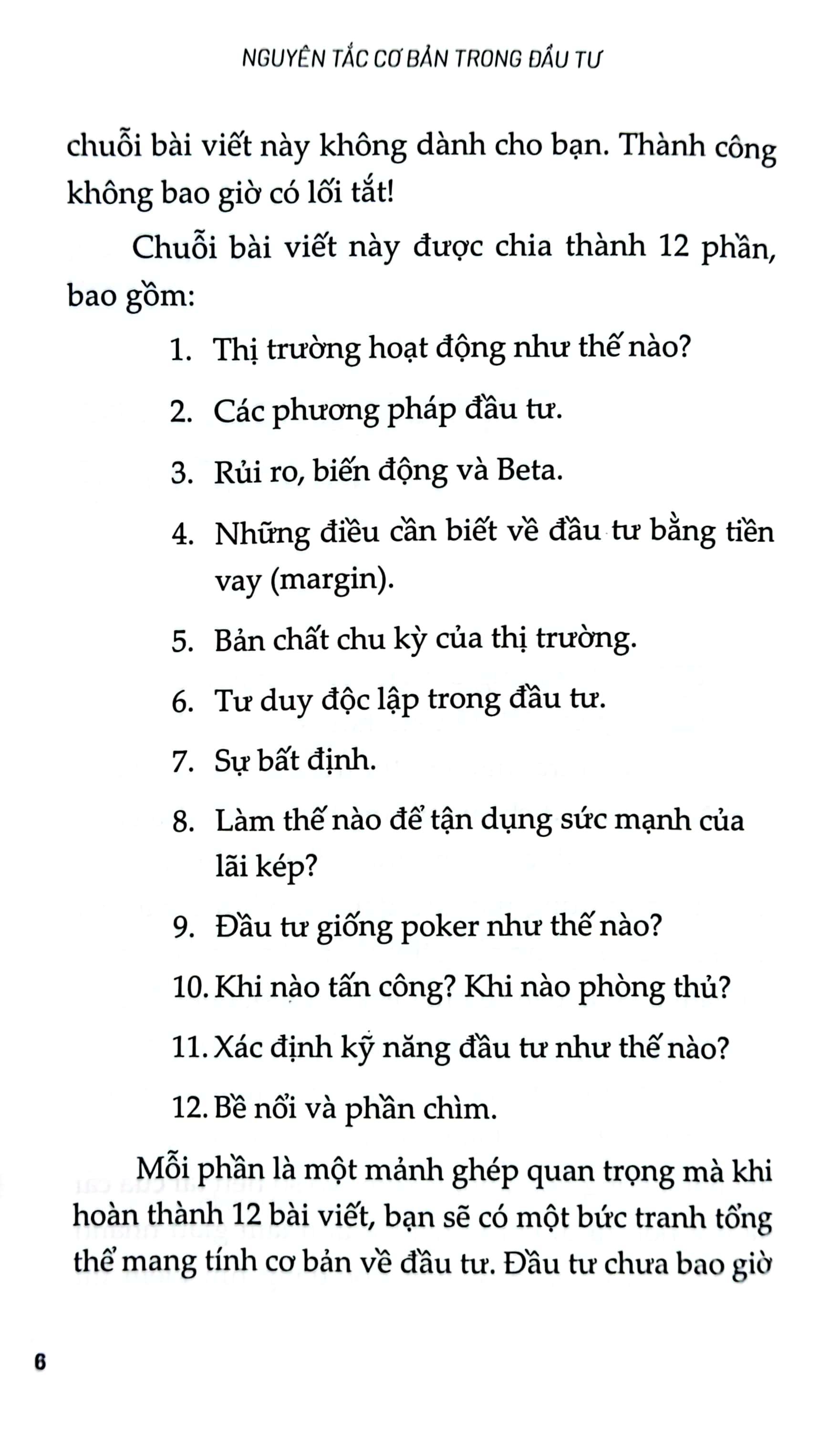 Nguyên Tắc Cơ Bản Trong Đầu Tư