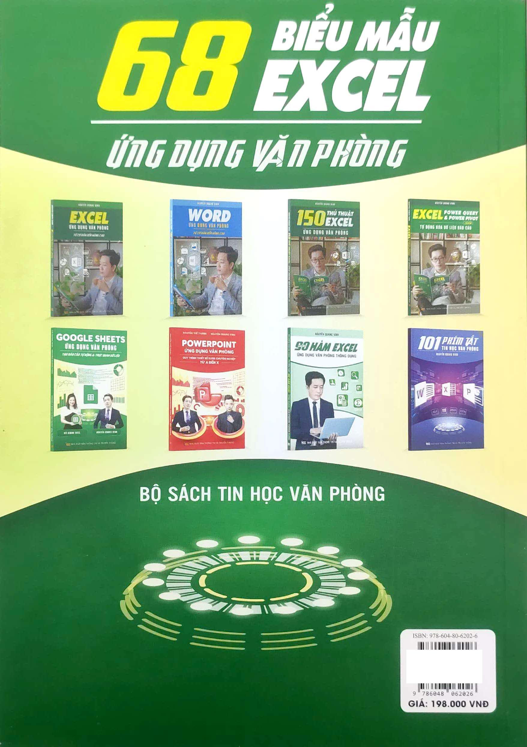 Sách - 68 Biểu Mẫu Excel Ứng Dụng Văn Phòng