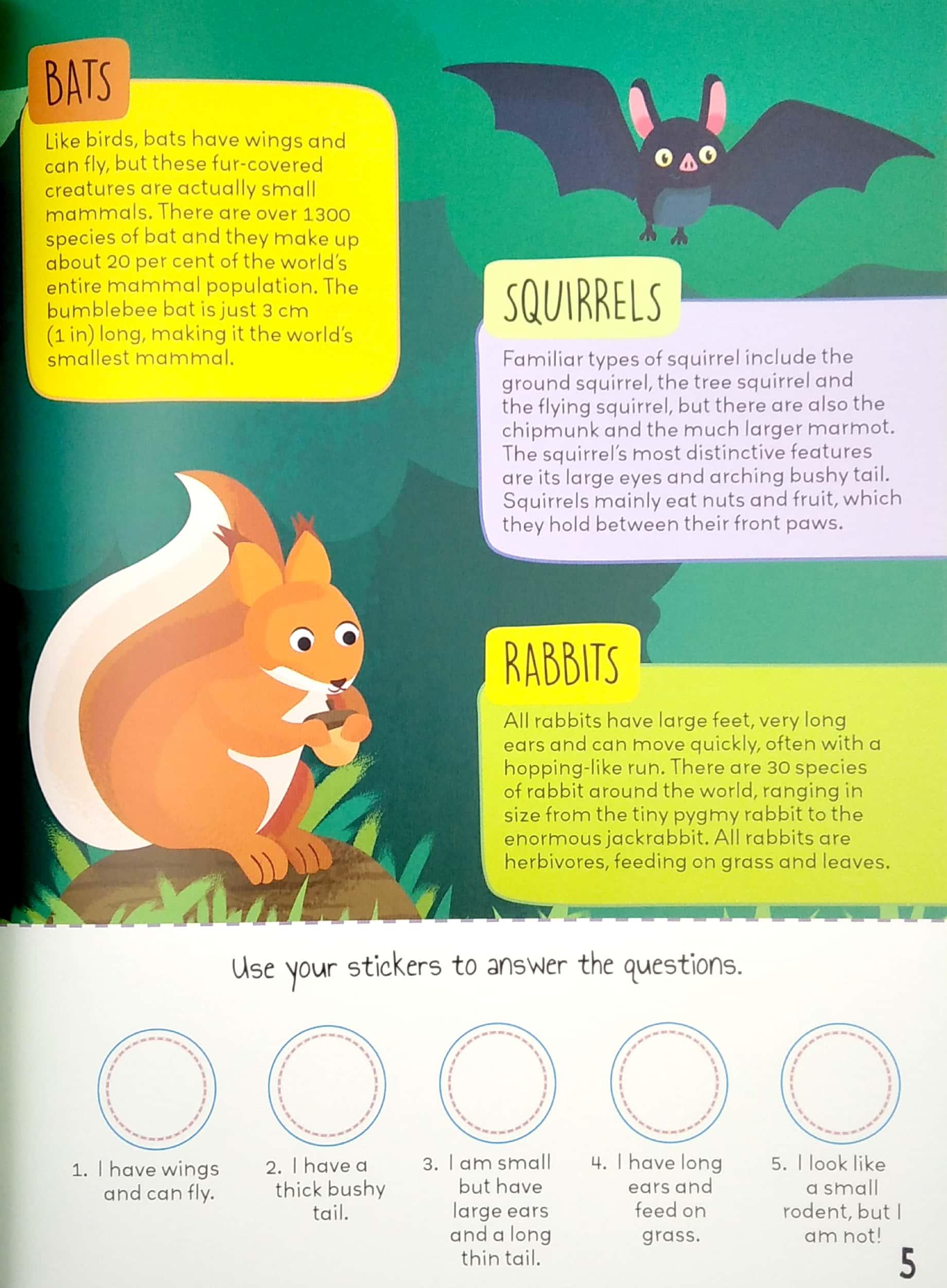 Know And Glow: Animals Sticker Activities