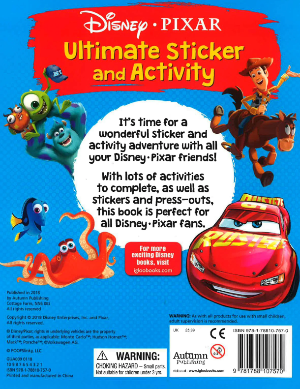 Disney Pixar - Mixed: Ultimate Sticker and Activity (Ultimate S & A Fun Xtra Disney)