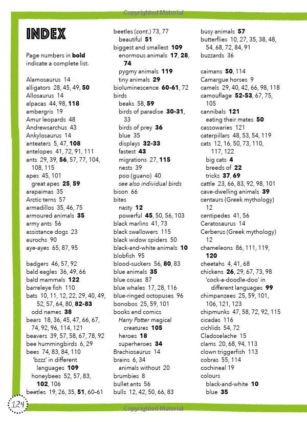 Lists For Curious Kids: Animals: 206 Fun, Fascinating And Fact-Filled Lists