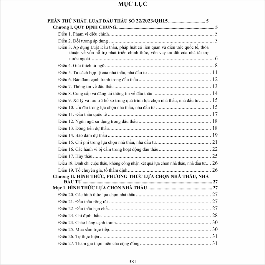 Sách Luật Đấu Thầu 2023 và Các Văn Bản Liên Quan Đến Lĩnh Vực Đấu Thầu - V2379N