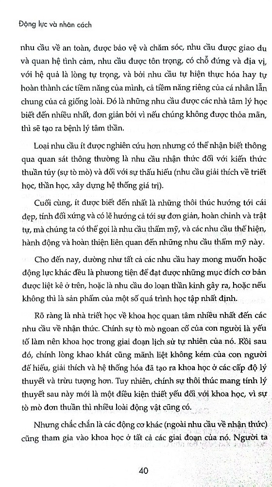 Động Lực Và Nhân Cách - BV