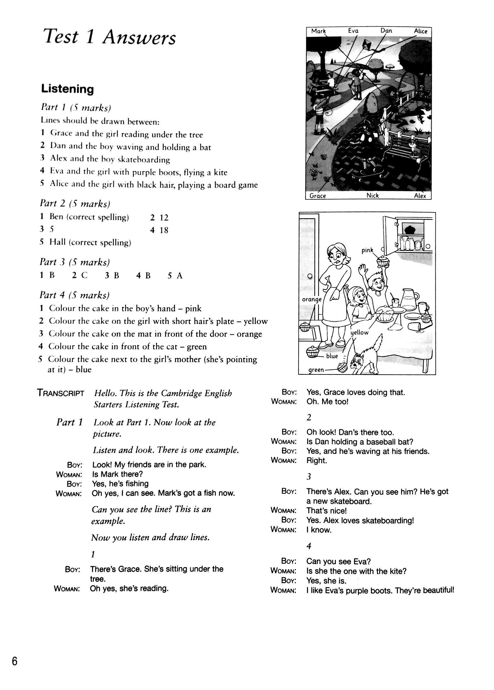 Cambridge English Starters 1 for Revised Exam from 2018 Ans Booklet