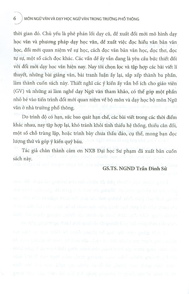 Môn Ngữ Văn Và Dạy Học Ngữ Văn Trong Trường Phổ Thông