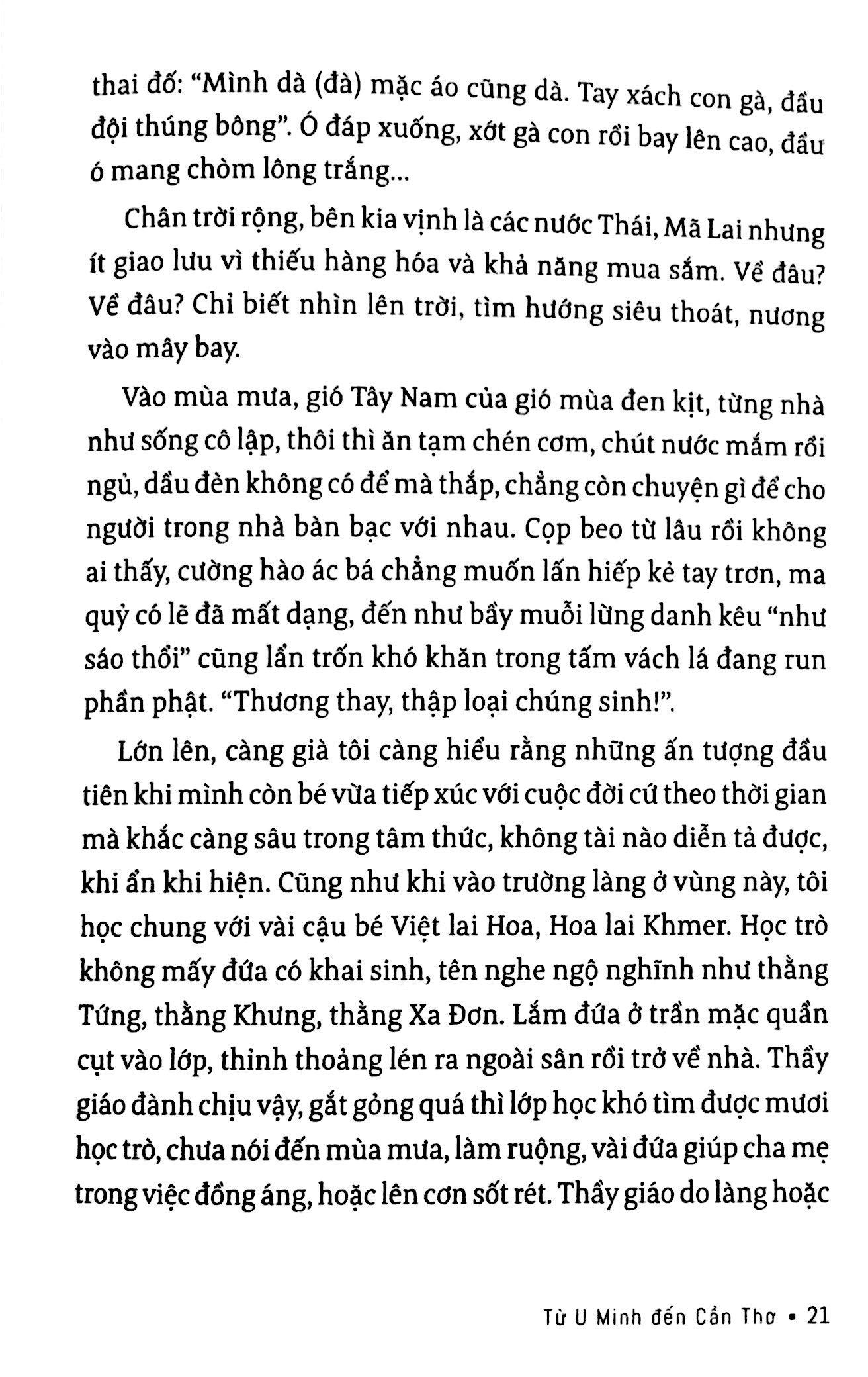 Hồi Ký. Từ U Minh Đến Cần Thơ…