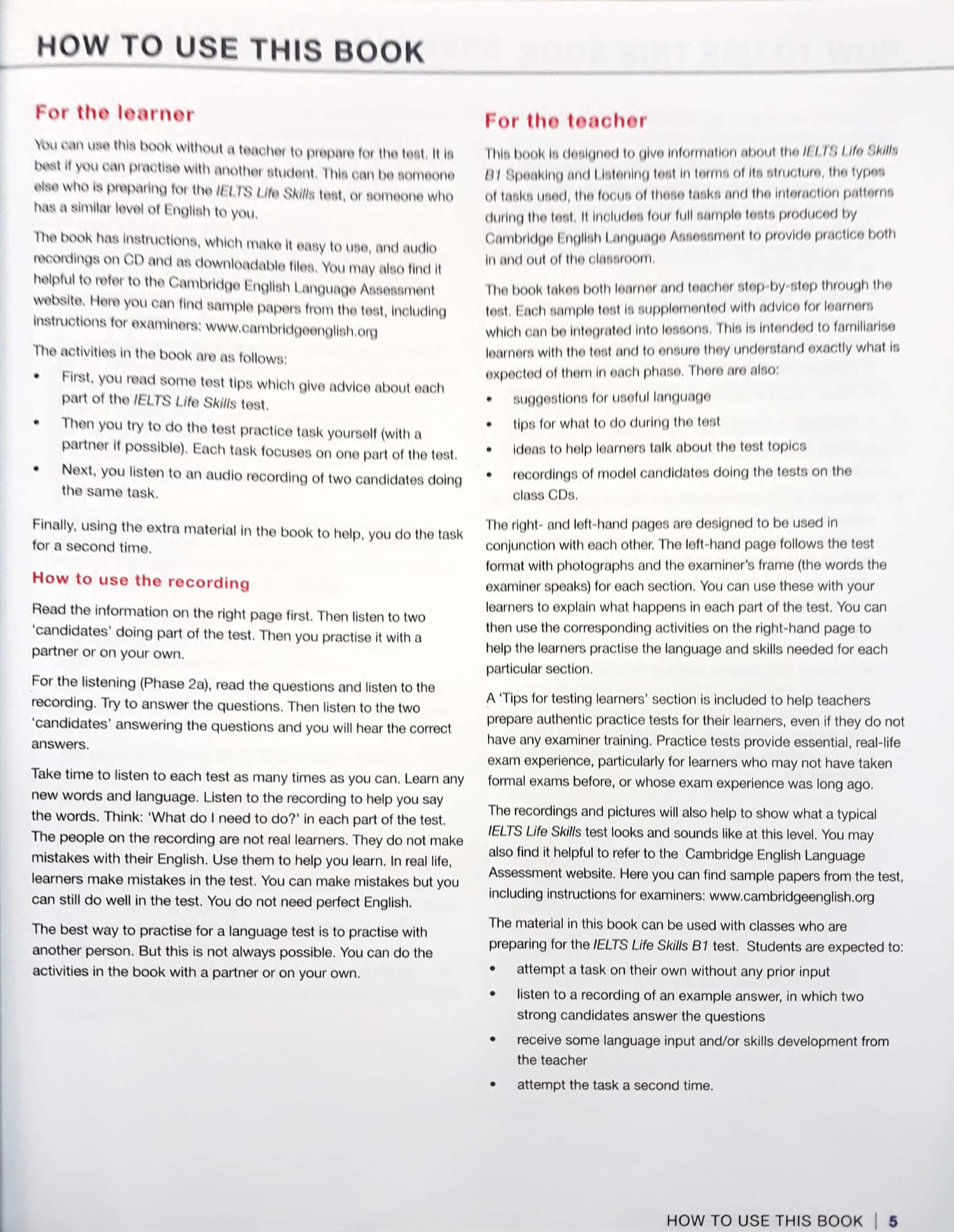 IELTS Life Skills Official Cambridge Test Practice B1 Student