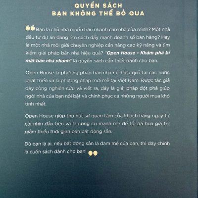 Open House - Khám Phá Bí Mật Bán Nhà Nhanh