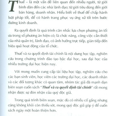 Thuế Và Ra Quyết Định Tài Chính - TS. Phạm Châu Thành; ThS. Hứa Trung Phúc