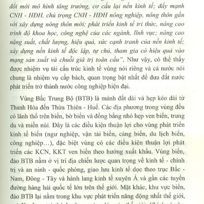 Tái Cấu Trúc Kinh Tế Vùng Bắc Trung Bộ