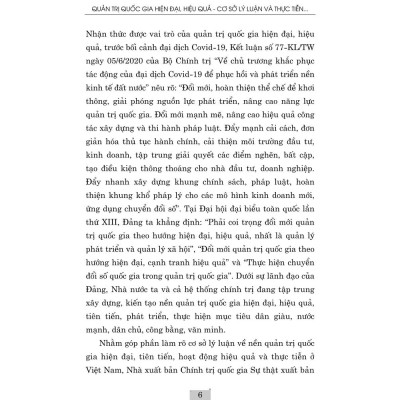 Quản trị quốc gia hiện đại, hiệu quả cơ sở lý luận và thực tiễn ở Việt Nam hiện nay - bản in 2024 (bìa cứng)