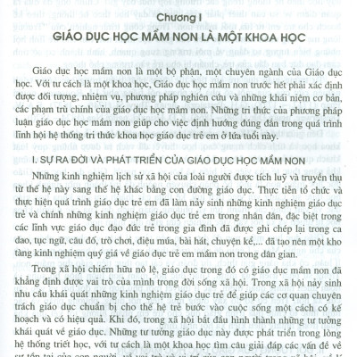 Giáo Trình Giáo Dục Học Mầm Non