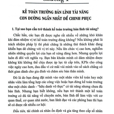 Sách - Kế Toán Trưởng - Bản Lĩnh Và Tài Năng - Bìa Cứng