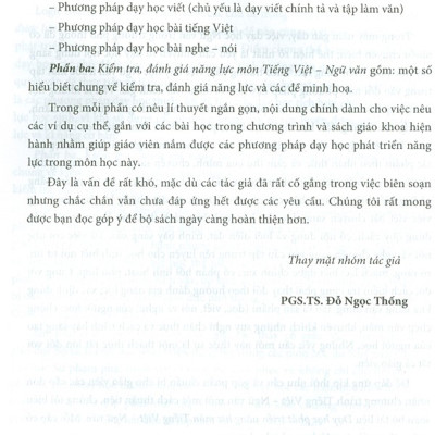 Dạy Học Phát Triển Năng Lực Môn Tiếng Việt Tiểu Học