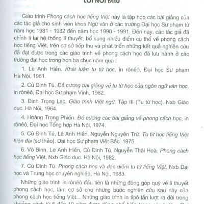 PHONG CÁCH HỌC TIẾNG VIỆT (Tái bản lần thứ mười lăm)