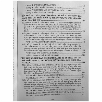 Sách Tuyển Tập Các Mẫu Hồ Sơ Mời Thầu Xây Lắp Qua Mạng – Thông tư 06/2024/TT-BKHĐT - Thông tư số 07/2024/TT-BKHĐT (V2419D)