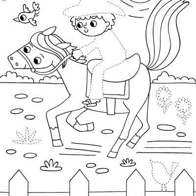 Dress Me Up: Cowboys - Colouring & Activity