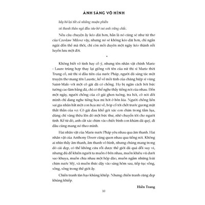 Sách tiểu thuyết kinh điển Ánh Sáng Vô Hình TB 2024