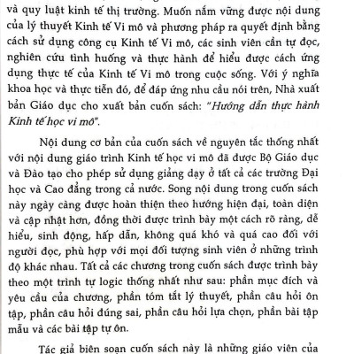 Hướng dẫn thực hành kinh tế học vi mô