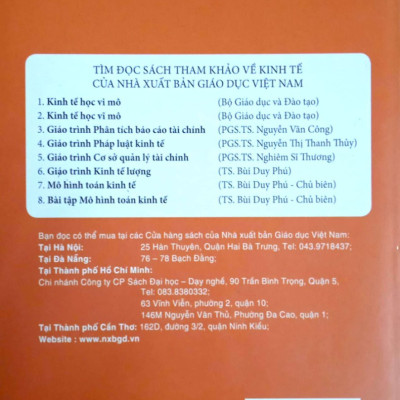 Bài tập mô hình toán kinh tế (Dành cho sinh viên các trường đại học, cao đẳng khối Kinh tế)