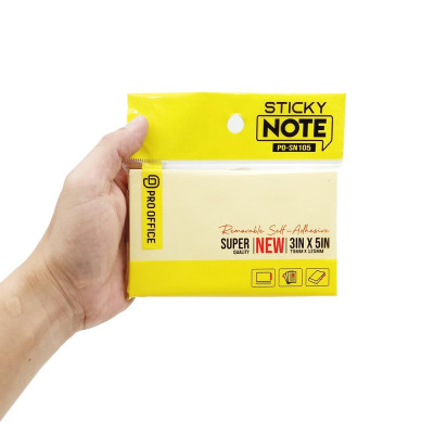 Giấy Note Pro Office - 5x3in PO-SN105-3SN0004 - Màu Vàng
