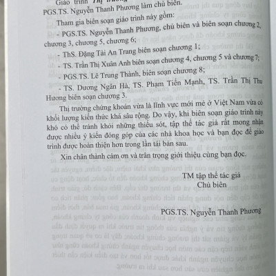 Sách - Giáo trình Thị trường Chứng khoán