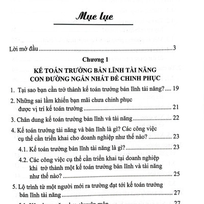 Sách - Kế Toán Trưởng - Bản Lĩnh Và Tài Năng - Bìa Cứng