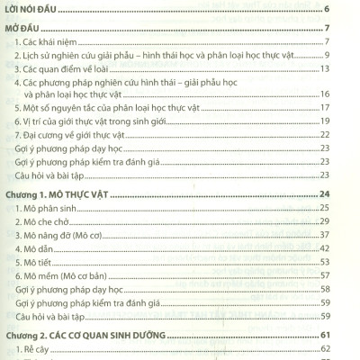 Giáo Trình Thực Vật Học - Trần Văn Ba, Nguyễn Thị Hồng Liên, Bùi Thu Hà (Đồng Chủ biên) - Nxb ĐHSP