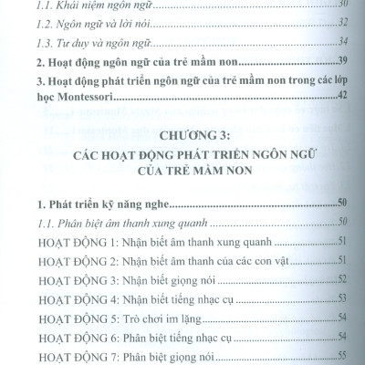 Hoạt Động Phát Triển Ngôn Ngữ Của Trẻ Mầm Non Theo Phương Pháp Giáo Dục Montessori 