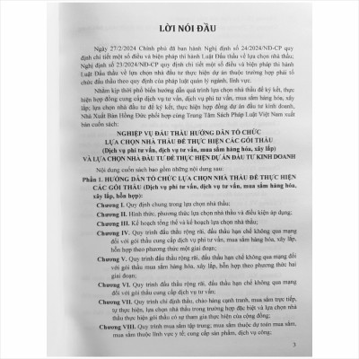 Nghiệp Vụ Đấu Thầu – Hướng Dẫn Tổ Chức Lựa Chọn Nhà Thầu Để Thực Hiện Các Gói Thầu và Lựa Chọn Nhà Đầu Tư Để Thực Hiện Dự Án Đầu Tư Kinh Doanh – Nghị định 23/2024/NĐ-CP, Nghị định 24/2024/NĐ-CP (V2453T)