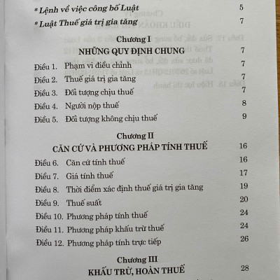 Luật Thuế Giá Trị Gia Tăng Năm 2024