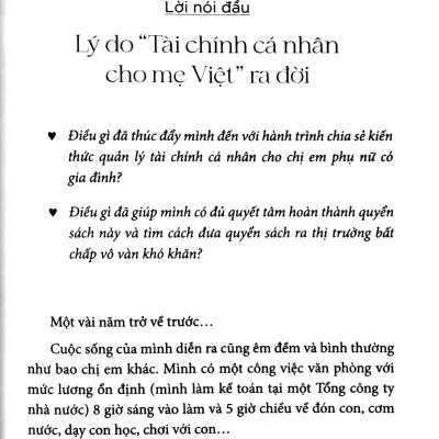 Tài Chính Cá Nhân Cho Mẹ Việt