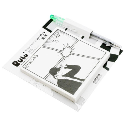 Giấy Note Hình Kèm Bút 75 x 75 mm - Bu Bu BLTP-0341 - Mẫu 5 (70 Tờ)