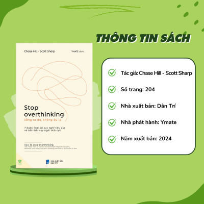 Sách Stop Overthinking - Sống Tự Do, Không Âu Lo - YMATE