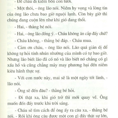 Ông Già Và Biển Cả Và Hạnh Phúc Ngắn Ngủi Của Francis Macomber (Tái Bản 2020)