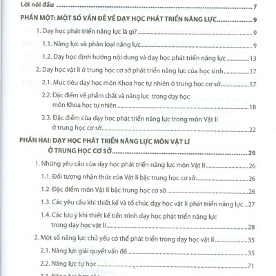 Dạy Học Phát Triển Năng Lực Môn Vật Lí Trung Học Cơ Sở