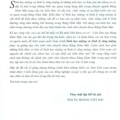 Sinh Học Miệng Và Sinh Lý Răng Miệng (Sách Dùng Cho Sinh Viên Răng Hàm Mặt) (Tái bản 2023)