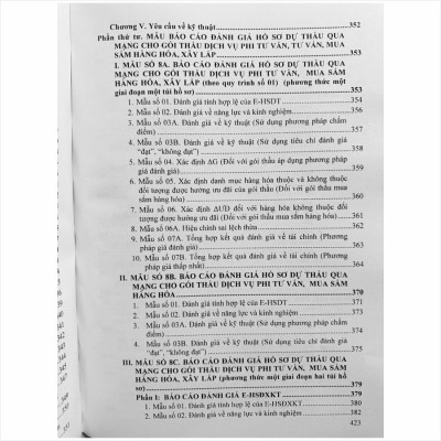Sách Nghiệp Vụ Đấu Thầu Xây Lắp Qua Mạng – Mẫu Hồ Sơ Đấu Thầu - Thông tư 01/2024/TT-BKHĐT (V2452T)
