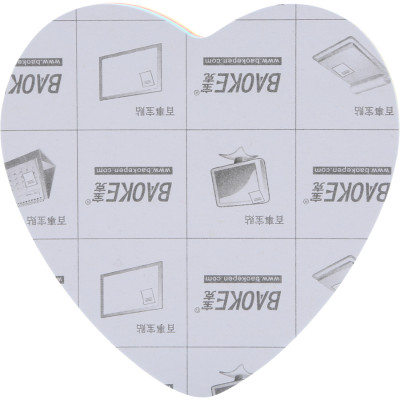 Bộ 2 Xấp Giấy Note Tim 4 Màu Baoke 2006 - 76 x 76 mm (100 sheets/Xấp)