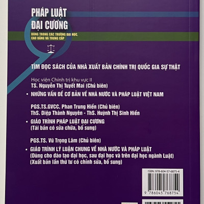 Sách - Pháp Luật Đại Cương Dùng Trong Các Trường Đại Học, Cao Đẳng Và Trung Cấp